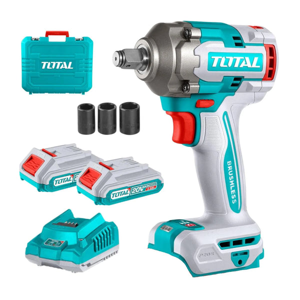 აკ. ქანჩის გასაღები TOTAL TIWLI2040 Li-Ion 20V (გაიკავიორტი) 400 ნიუტონი